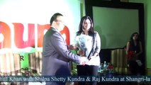 Mr. Kashiff Khan with Shilpa Shetty & Raj Kundra at Shangri-La Event