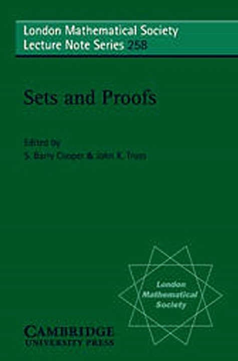 Download Sets and Proofs ebook {PDF} {EPUB}