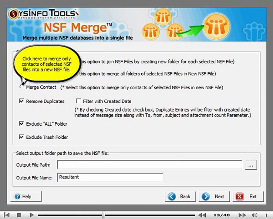 SysInfoTools NSF Merge