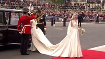 Catherine Middleton arrives at Westminster Abbey