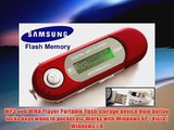 EvoDigitals 8GB Red MP3 WMA Player samsung memory USB With FM Tuner Voice Recorder More