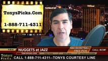 Utah Jazz vs. Denver Nuggets Free Pick Prediction NBA Pro Basketball Odds Preview 4-1-2015