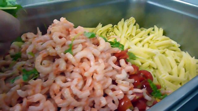 Pasta Fredda Gamberetti Pachino e Rucola - Ideale per Rinfreschi - Ricette Dolci e Cucina