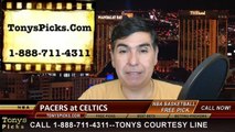Boston Celtics vs. Indiana Pacers Free Pick Prediction NBA Pro Basketball Odds Preview 4-1-2015