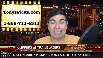 Portland Trailblazers vs. LA Clippers Free Pick Prediction NBA Pro Basketball Odds Preview 4-1-2015