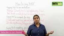 Business English Lesson - How to Say 'NO' in sticky situations