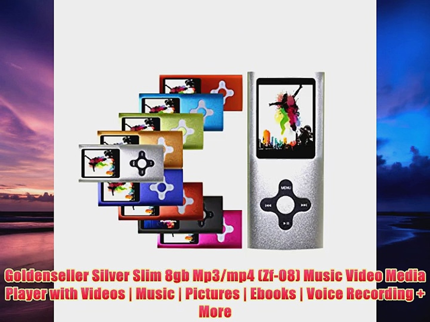 Goldenseller Silver Slim 8gb Mp3mp4 Zf08 Music Video Media Player with Videos Music Pictures Ebooks 