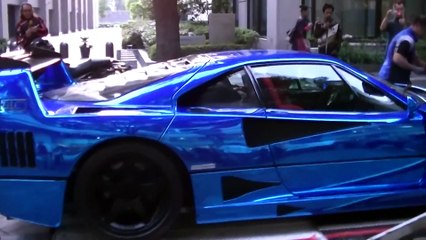SuperCar Ferrari F40 LM Blue Chrome Wrapping Special Body!! OFFICE-K TOKYO