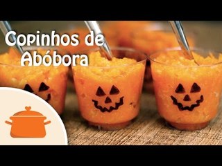 Copinhos de Abóbora para Halloween