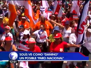 Solís sobre posible paro nacional: '¿Qué más quieren?'