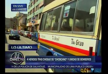 ‘El Chosicano’: Accidente entre camión de bomberos y cúster dejó 10 heridos