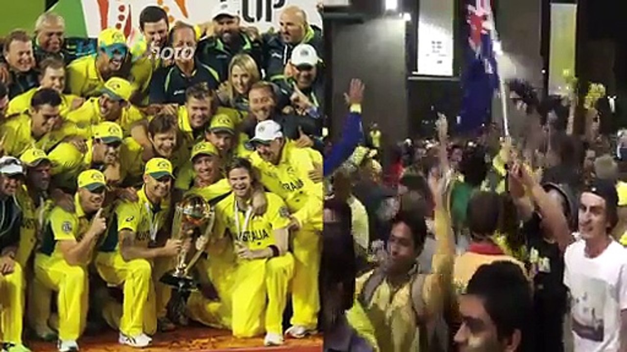 Watch How Australians Celebrate after Winning World Cup - Video Dailymotion
