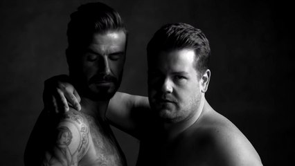 Beckham aparece de cueca em vídeo e brinca com modelo acima do peso