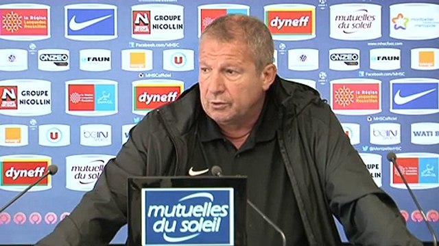 Rolland Courbis avant MHSC vs SC Bastia (31ème journée L1)