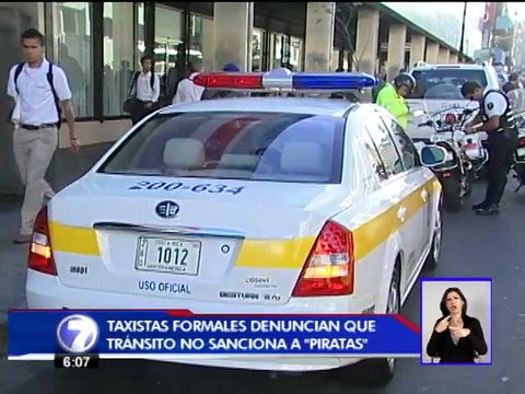 Taxistas formales denuncian que Tránsito incumple orden de sancionar a “piratas”
