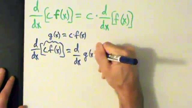 Calculus I - Constant Multiple Rule - Proof and Two Examples