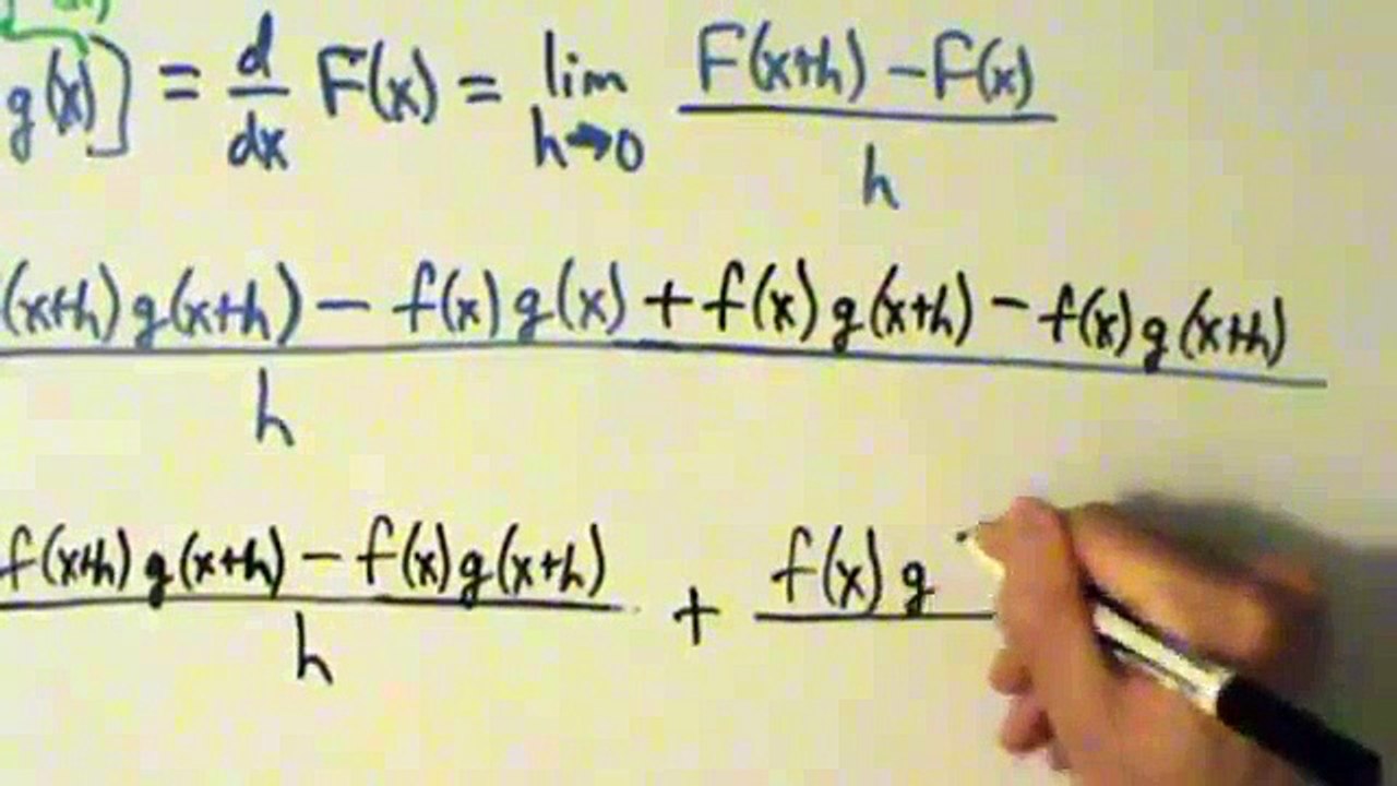 Calculus I - Derivatives - Product Rule - Proof