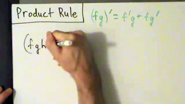 Calculus I - Derivatives - Product Rule - Example 3 - Three Factors