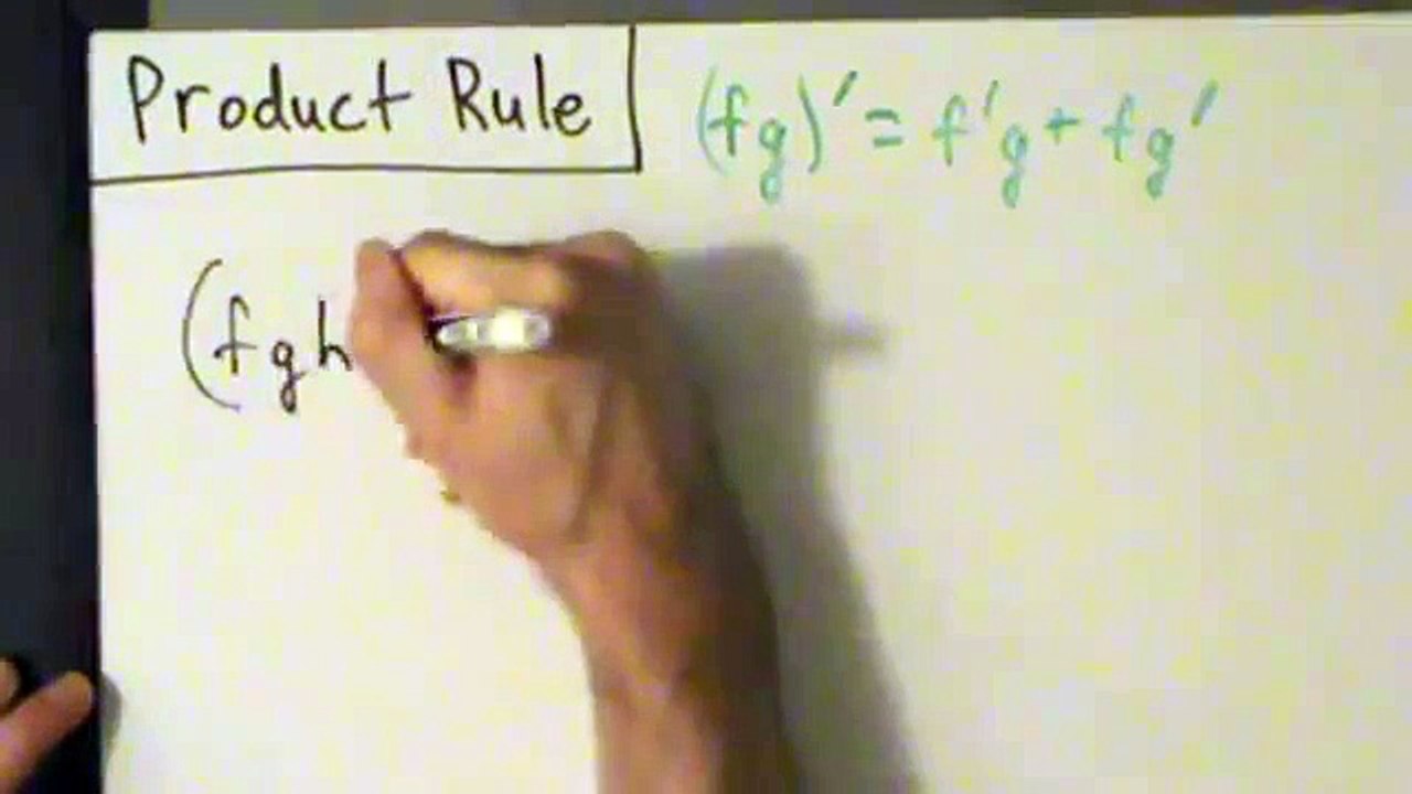 Calculus I - Derivatives - Product Rule - Example 3 - Three Factors