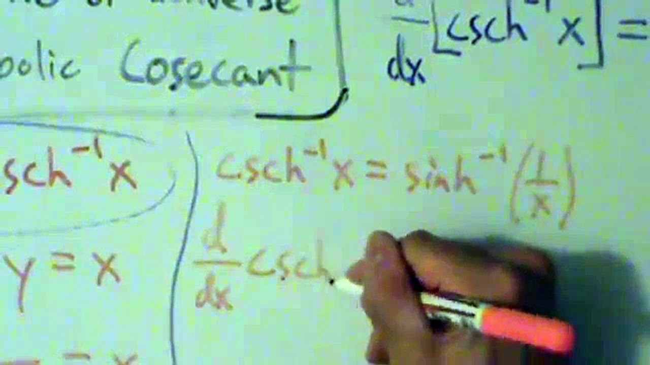 Calculus I - Derivative of Inverse Hyperbolic Cosecant Function arccsch(x) - Proof