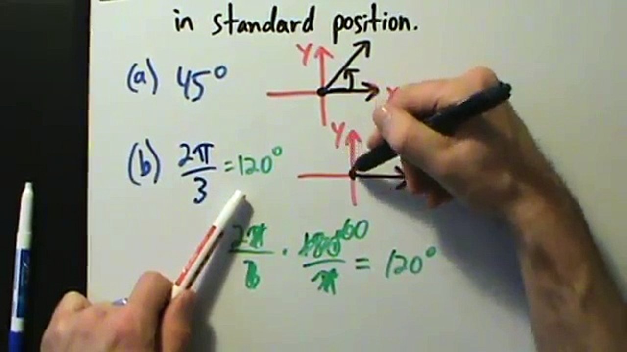 Trigonometry - Foundations - Drawing Angles - Lots of Examples