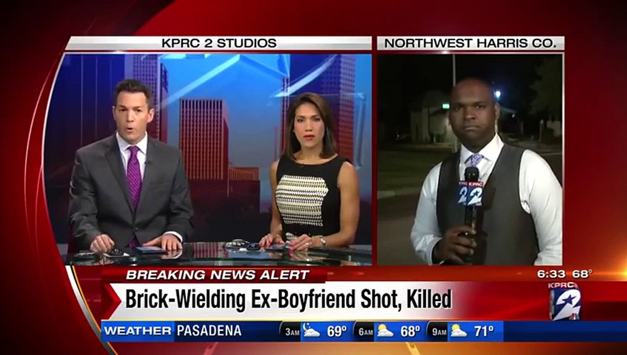 Ex-boyfriend attempts to attack woman with a brick, new boyfriend shoots him dead