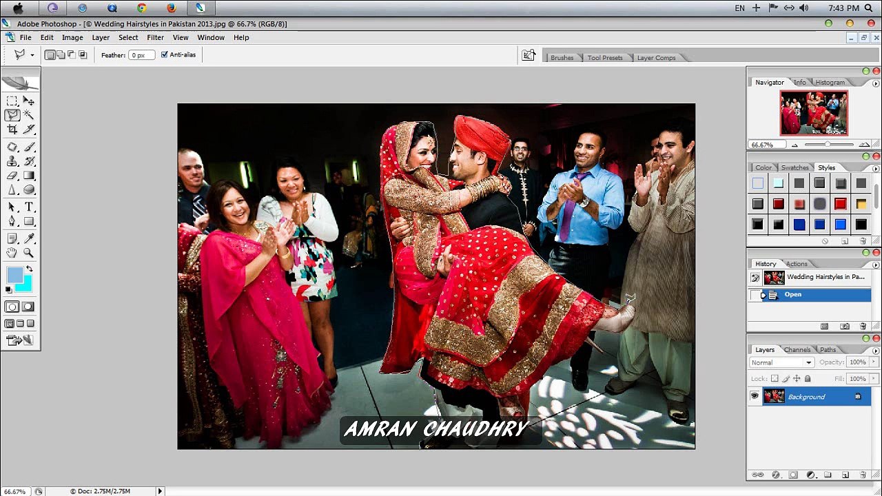 How to diffuse background in photoshop