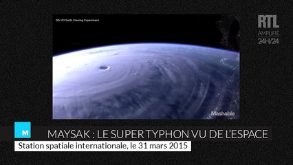 Le super typhon Maysak vu de l'espace