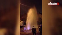 Spectaculaire rupture de canalisation à Vitry-sur-Seine