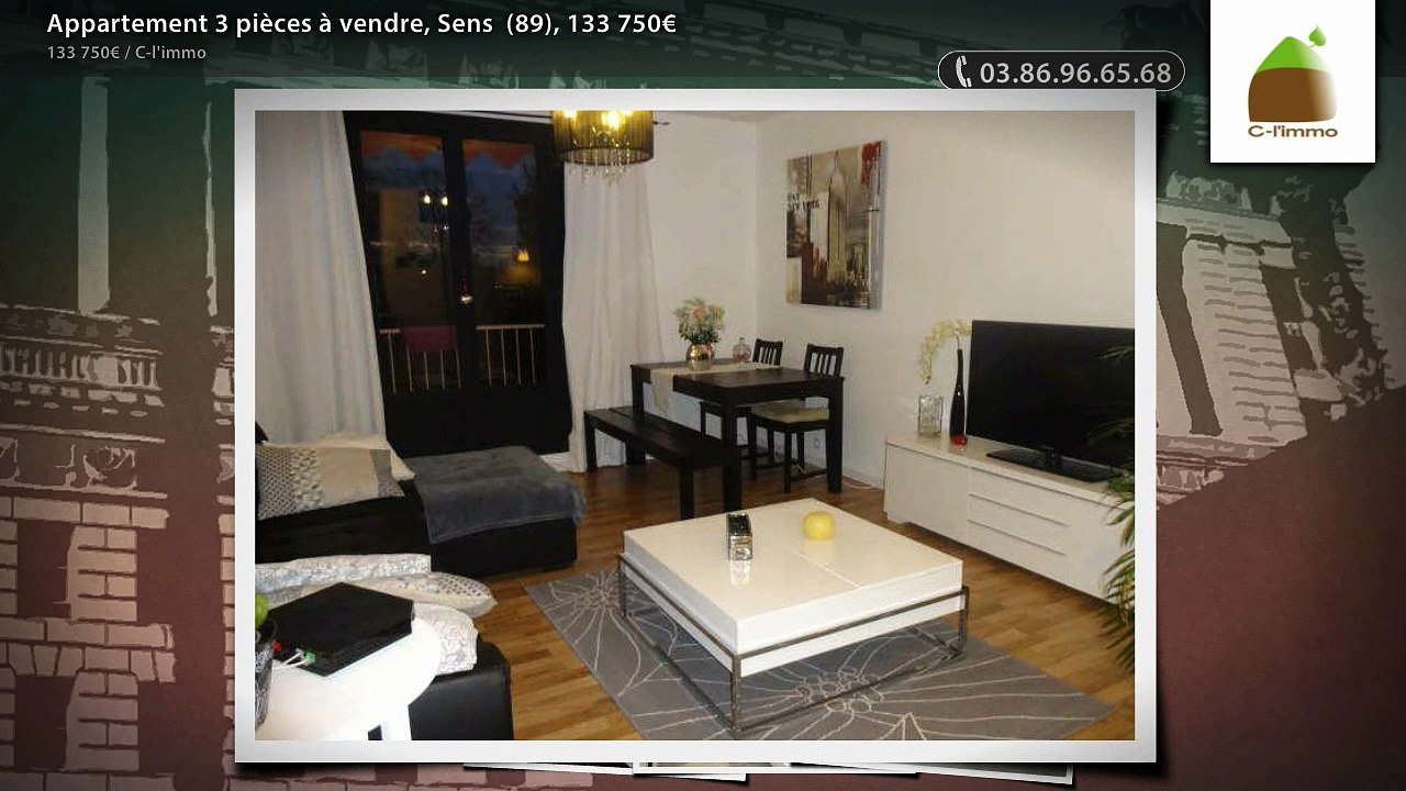 Appartement 3 pièces à vendre, Sens  (89), 133 750€