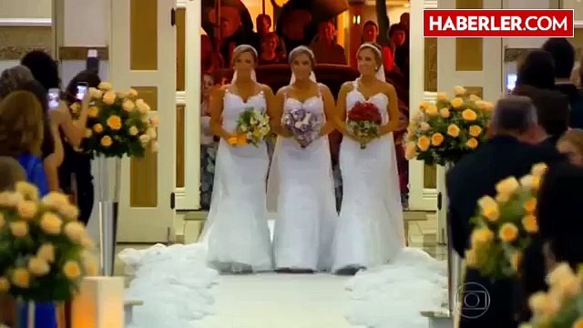 Üçüz Kız Kardeşer Aynı Anda Evlendiler