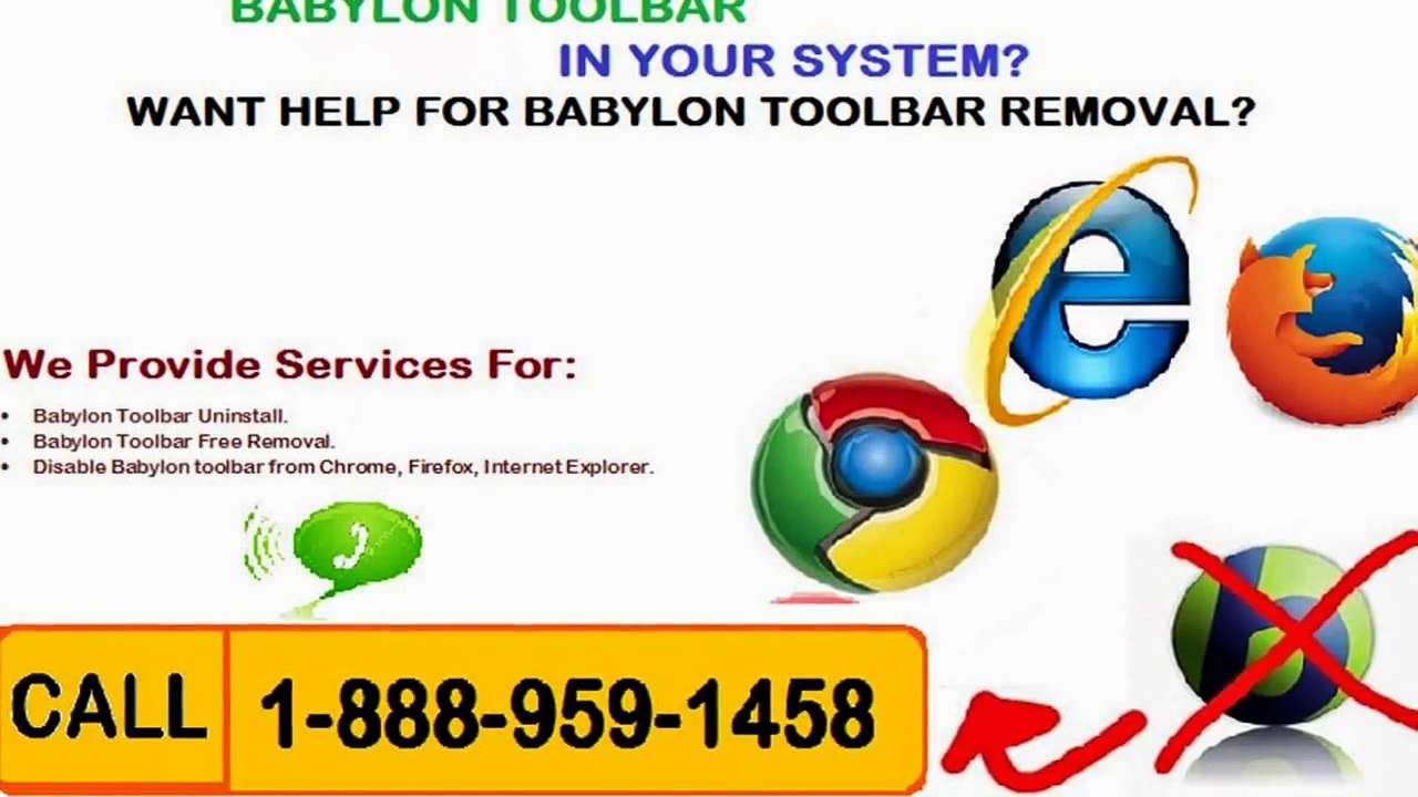 1-888-959-1458 Babylon Toolbar(Manual Removal)Infection,Popup,Not Uninstalling,Trojan