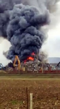 Incendie au centre de recyclage Ecore à Aubange