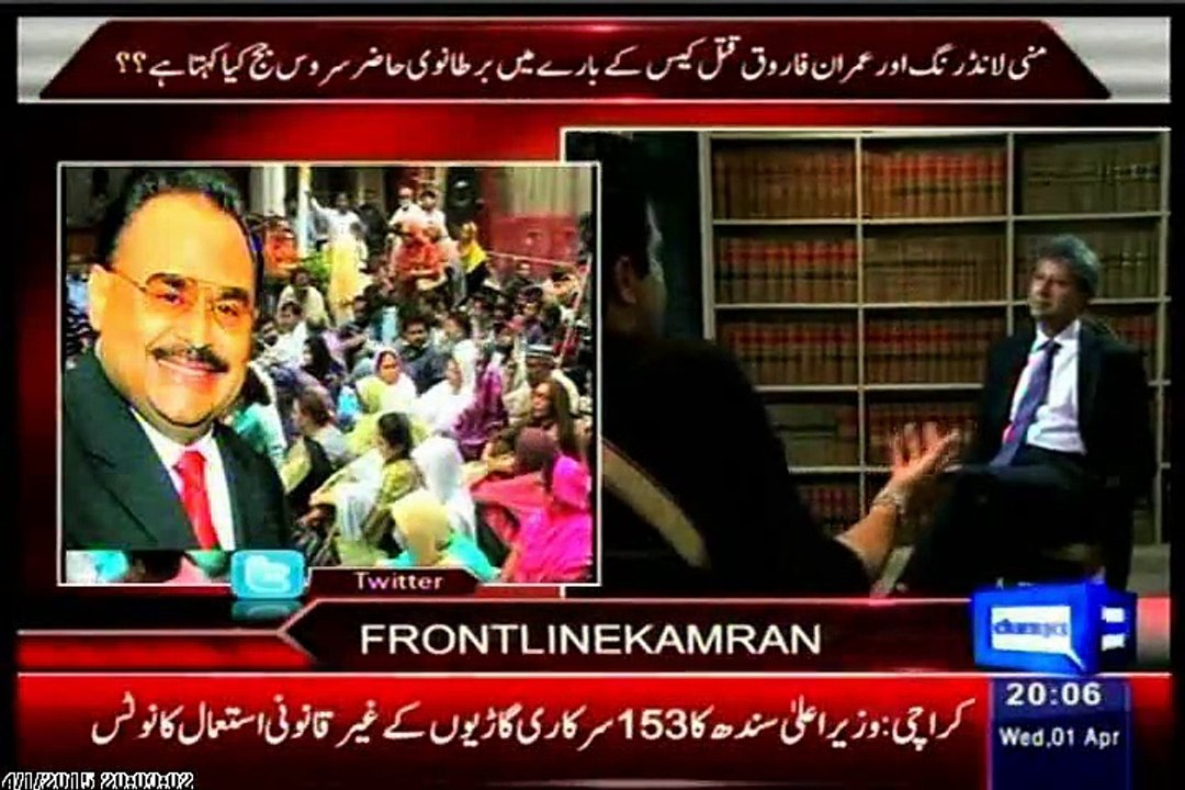 DUNYA On The Front Kamran Shahid with MQM Khalid Maqbool Siddiqui (01 April 2015)