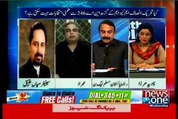 NEWSONE 10 PM With Nadia Mirza with MQM Senator  Mian Ateeq (01 April 2015)