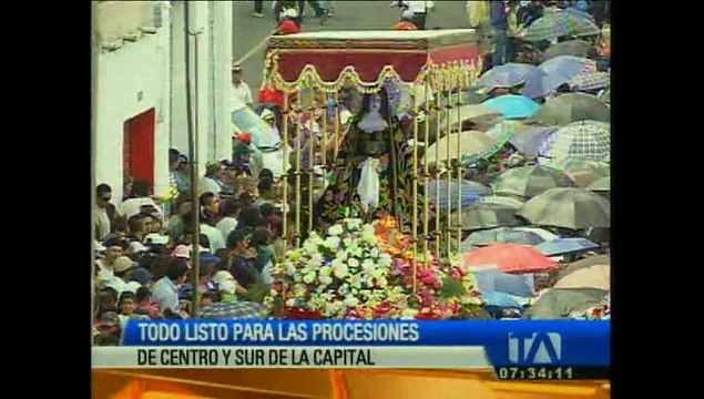 Todo está listo para las procesiones del centro y sur de Quito