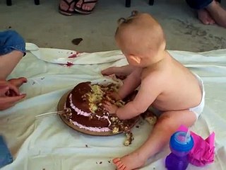 First Birthday Cake - Funny Baby