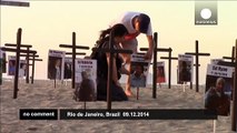 161 crosses mark police deaths in Rio de Janerio - no comment