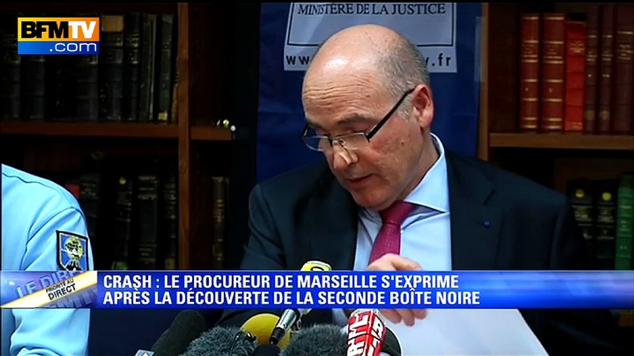 Crash de l'A320: la 2e boîte noire "retrouvée en creusant",  indique le procureur