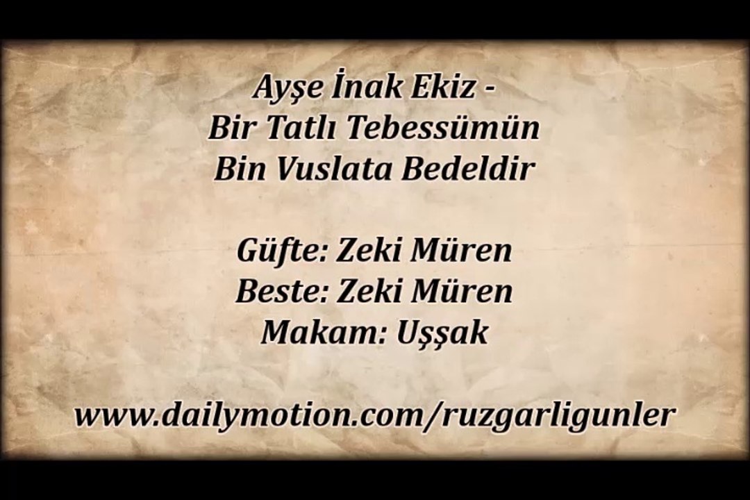 Ayşe İnak Ekiz-Bir Tatlı Tebessümün Bin Vuslata Bedeldir