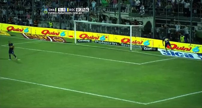 La tremenda lesión de Bueno. San Martín SJ 1 - Boca 1. Fecha 6. Primera División 2015. FPT