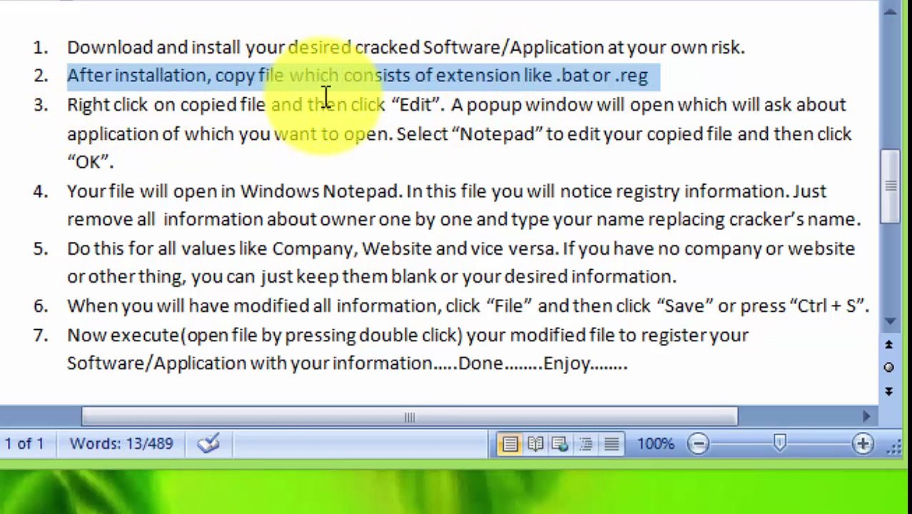 Register Software or Applications with Your Name