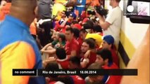 Frenzied Chilean football fans break through World Cup security - no comment