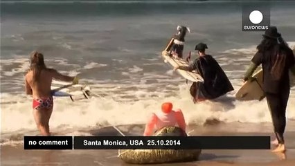 Halloween surf competition in California - no comment
