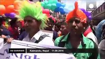 LGBT supporters march in Nepal for same-sex marriage - no comment