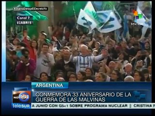 Conmemora Argentina 33 aniversario de la Gerra de las Malvinas con RU