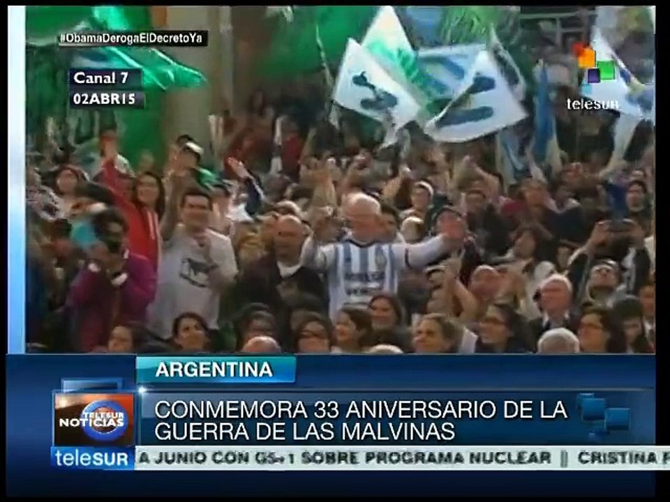 Conmemora Argentina 33 aniversario de la Gerra de las Malvinas con RU
