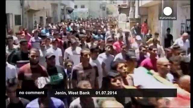 Palestinians attend the funeral of a teenager killed by the Israeli army - no comment