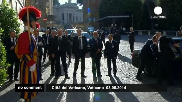 Pope Francis, Mahmoud Abbas and Shimon Peres pray for Middle East peace - no comment