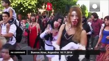 Thousands of zombies take to the streets of Buenos Aires - no comment